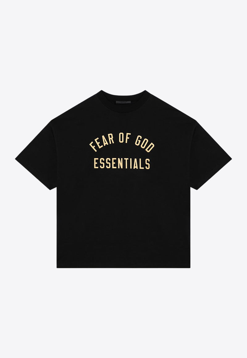 Fear Of God Essentials Logo Print Crewneck T-shirt Black 125BT244190F/P_FEARE-BLK