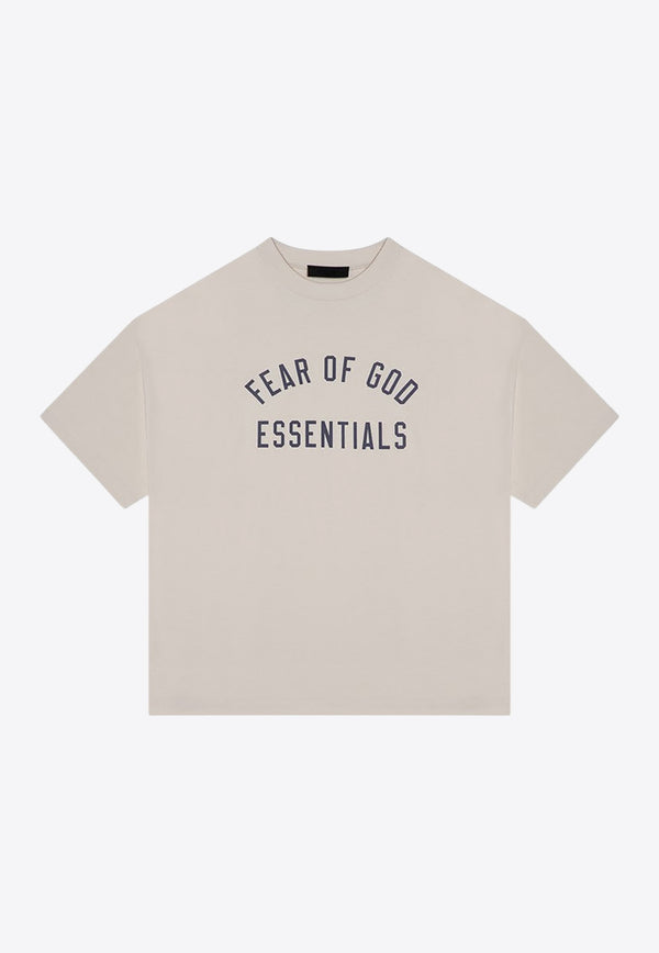 Fear Of God Essentials Logo Print Crewneck T-shirt White 125BT244192F/P_FEARE-SH