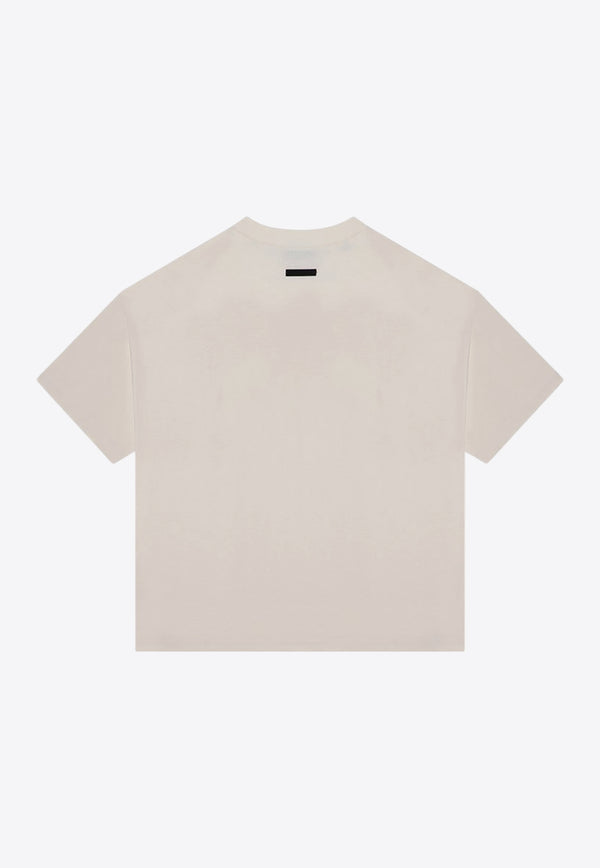 Fear Of God Essentials Logo Print Crewneck T-shirt White 125BT244192F/P_FEARE-SH