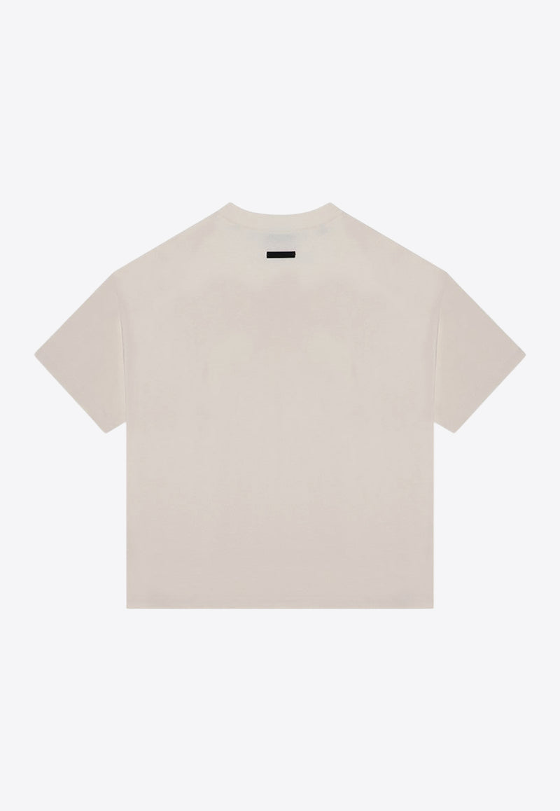 Fear Of God Essentials Logo Print Crewneck T-shirt White 125BT244192F/P_FEARE-SH