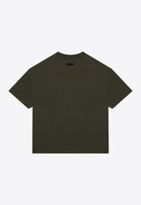 Fear Of God Essentials Logo Print Crewneck T-shirt Green 125BT244195F/P_FEARE-MI