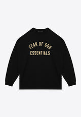 Fear Of God Essentials Logo Print Long-Sleeved T-shirt Black 125BT244200F/P_FEARE-BLK