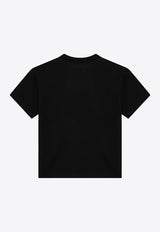 Fear Of God Essentials Logo Print Crewneck T-shirt Black 125BT245440FW/P_FEARE-BLK