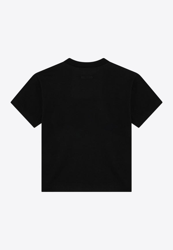 Fear Of God Essentials Logo Print Crewneck T-shirt Black 125BT245440FW/P_FEARE-BLK