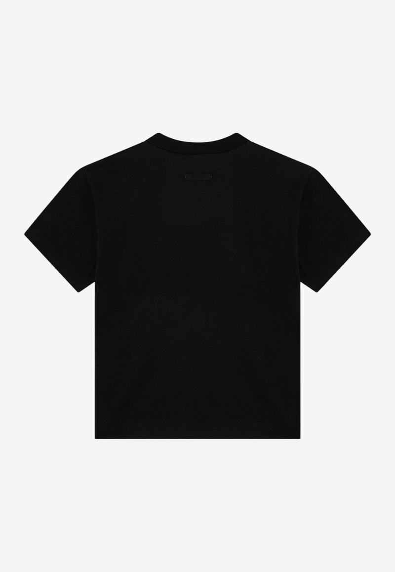 Fear Of God Essentials Logo Print Crewneck T-shirt Black 125BT245440FW/P_FEARE-BLK