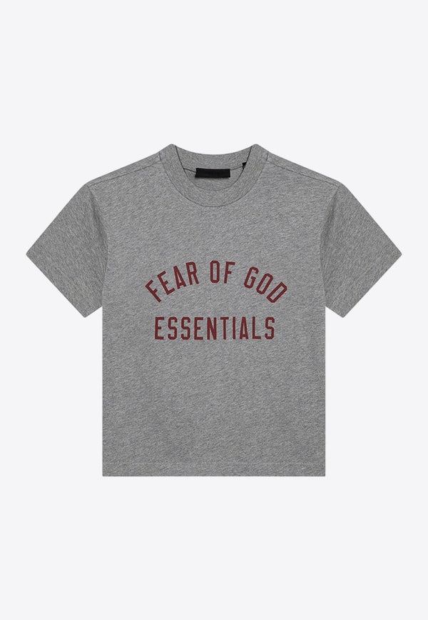 Fear Of God Essentials Logo Print Crewneck T-shirt Gray 125BT245441FW/P_FEARE-DH