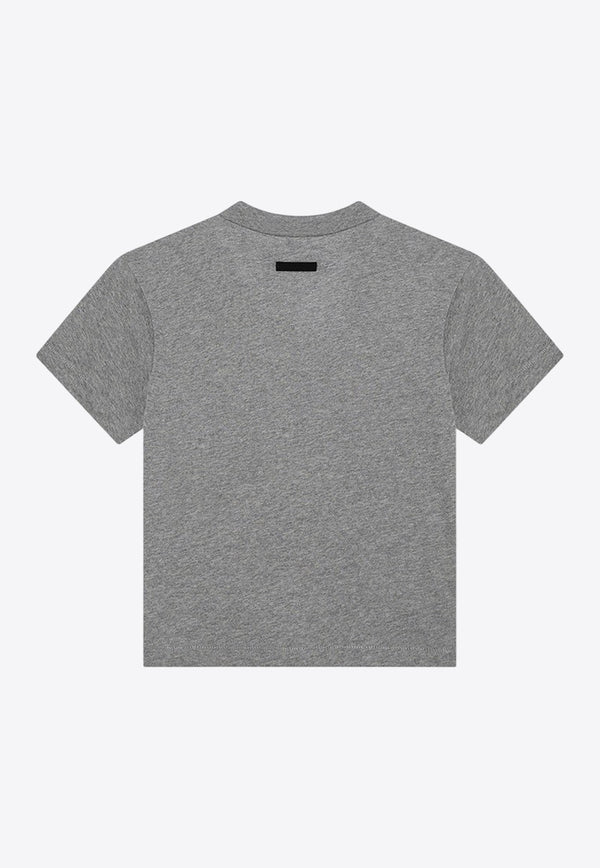 Fear Of God Essentials Logo Print Crewneck T-shirt Gray 125BT245441FW/P_FEARE-DH