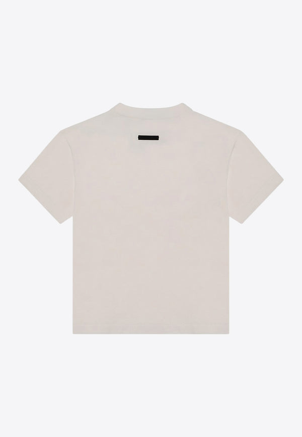 Fear Of God Essentials Logo Print Crewneck T-shirt White 125BT245442FW/P_FEARE-SH