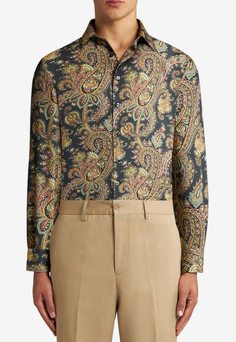 Etro Ornamental Paisley Print Shirt 12908-5751 0500 Multicolor