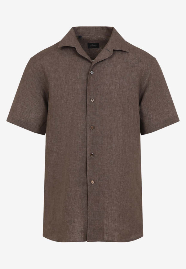 Short-Sleeved Linen Shirt