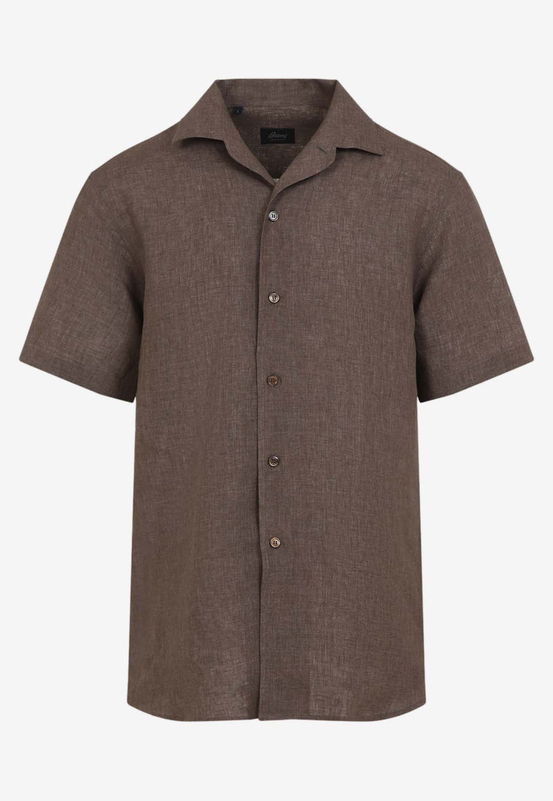 Short-Sleeved Linen Shirt