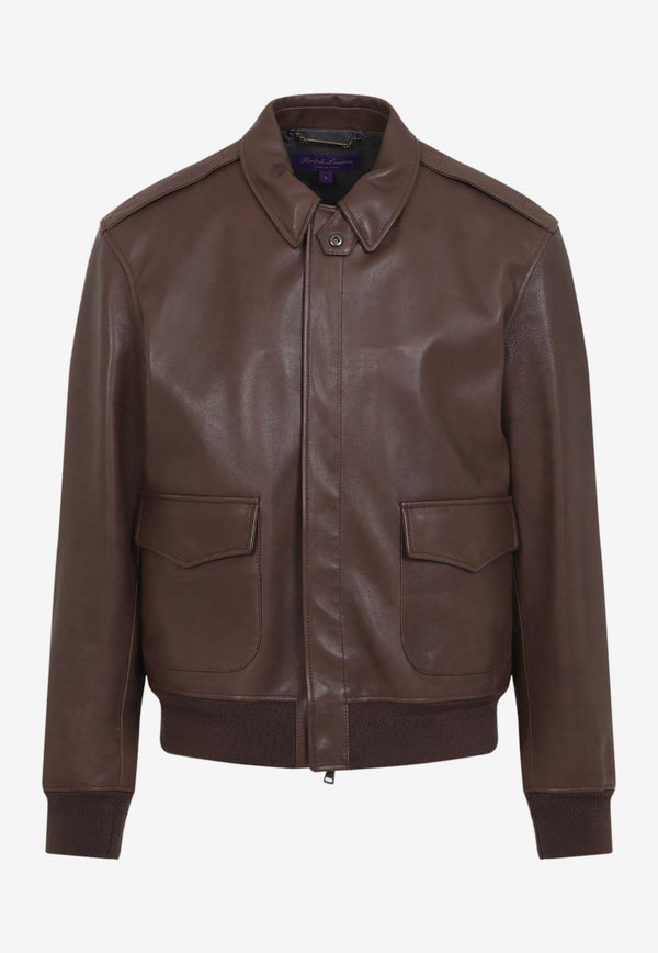 Patridge Leather Bomber Jacket