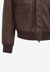 Patridge Leather Bomber Jacket