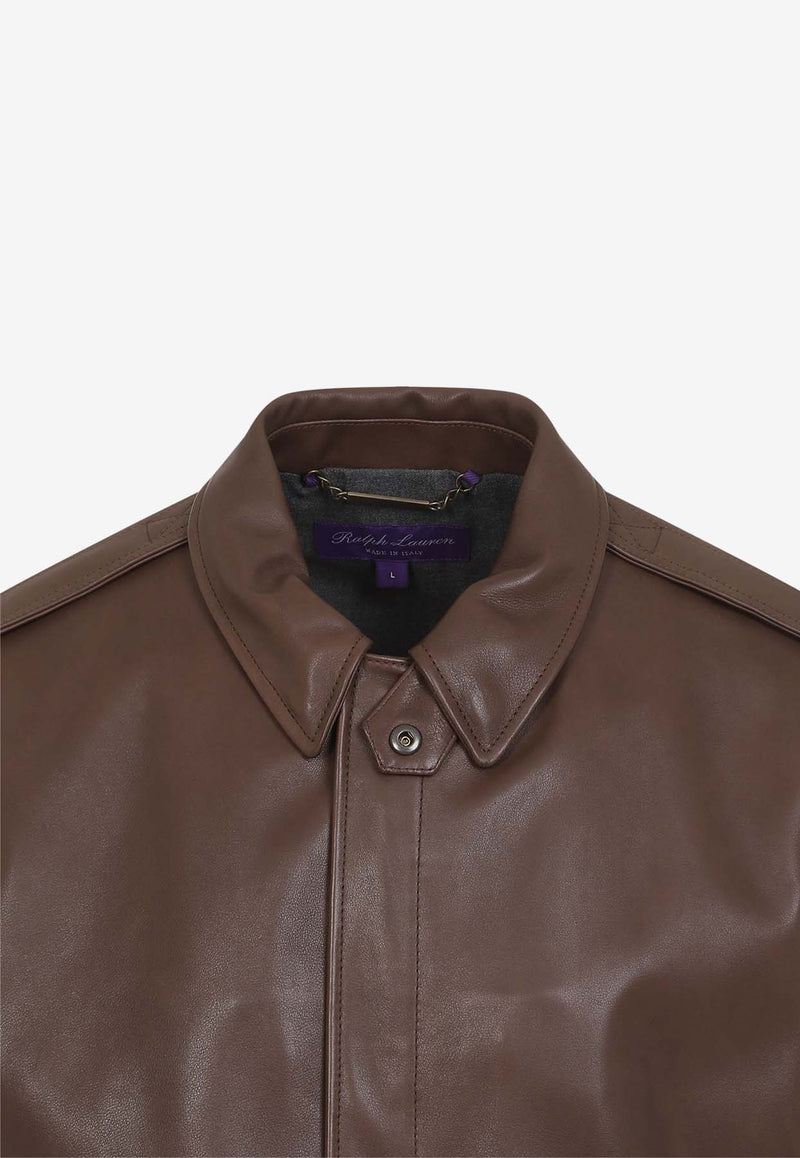 Patridge Leather Bomber Jacket