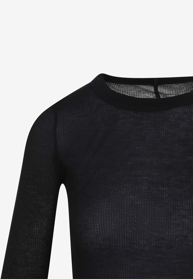 Long-Sleeved Rib Top