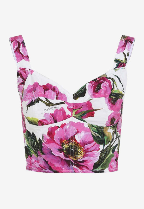 Floral Print Cropped Top