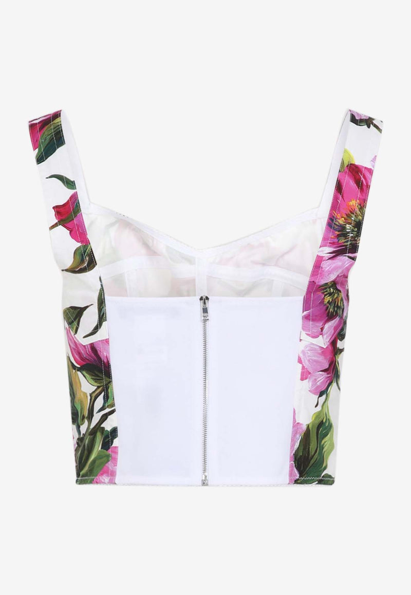 Floral Print Cropped Top