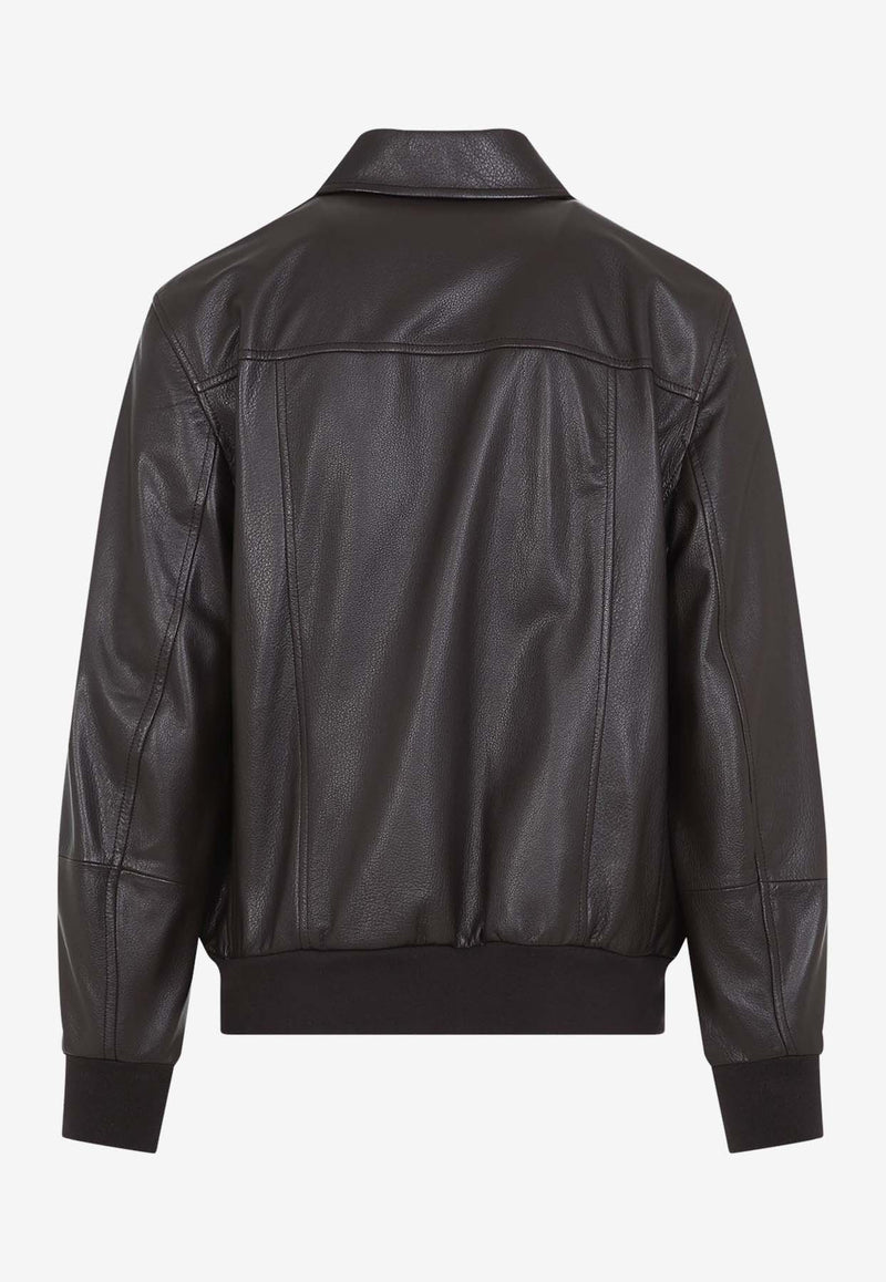 Leather Bomber Jacket