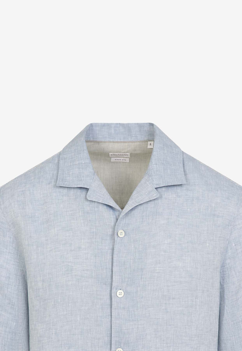 Short-Sleeved Linen Shirt