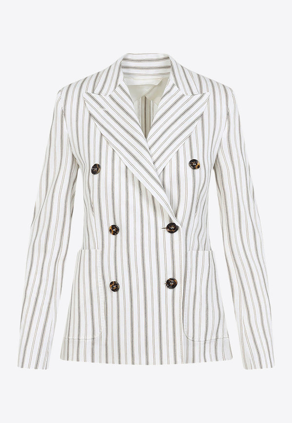 Pensile Striped Double-Breasted Blazer