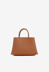 Small T Timeless Grained Leather Top Handle Bag