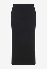 Kavi Wrap Midi Skirt in Wool