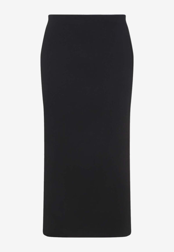 Kavi Wrap Midi Skirt in Wool