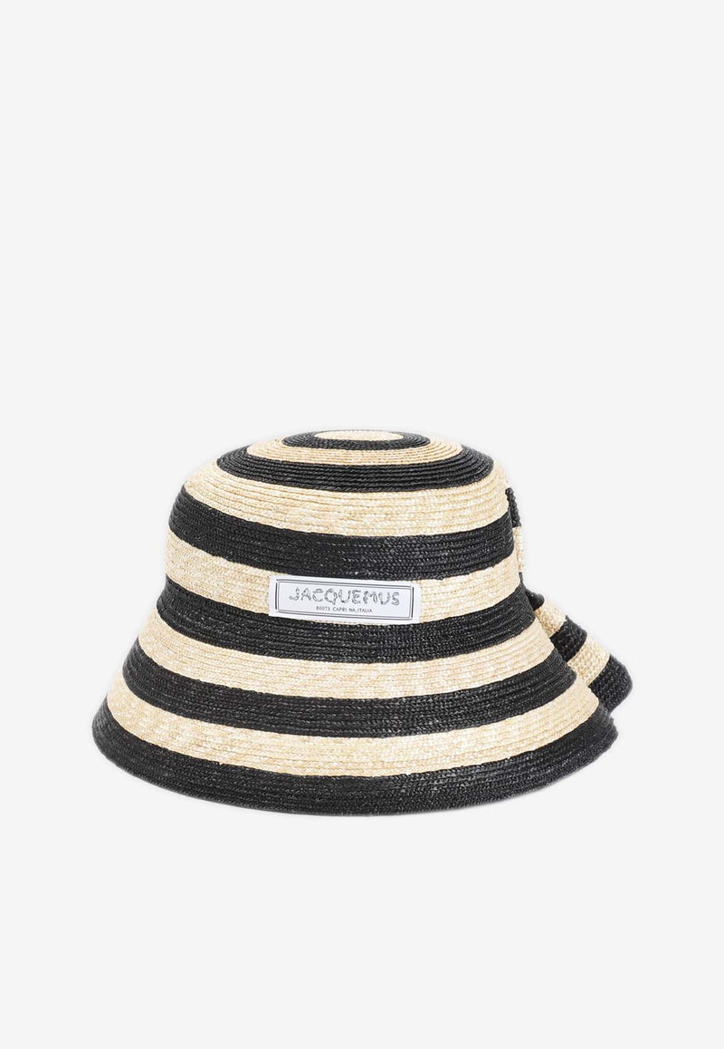 Folded Raffia Bucket Hat