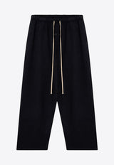 Fear Of God Essentials Logo Patch Loose Track Pants Black 130BT244460F/P_FEARE-BLK