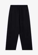 Fear Of God Essentials Logo Patch Loose Track Pants Black 130BT244460F/P_FEARE-BLK