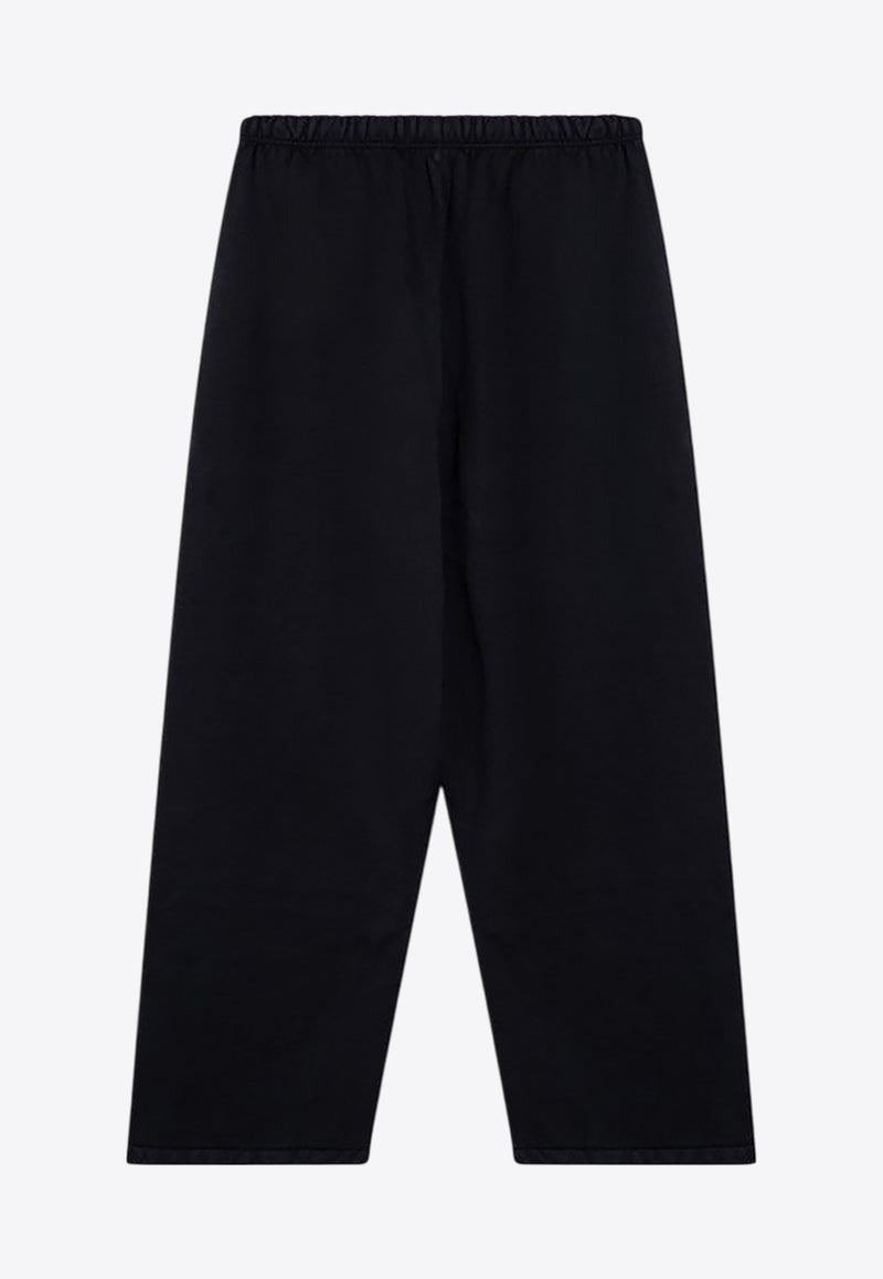 Fear Of God Essentials Logo Patch Loose Track Pants Black 130BT244460F/P_FEARE-BLK