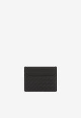 Bottega Veneta Small Intreccio Credit Card Case -  Black Silver - 8803 Black Silver