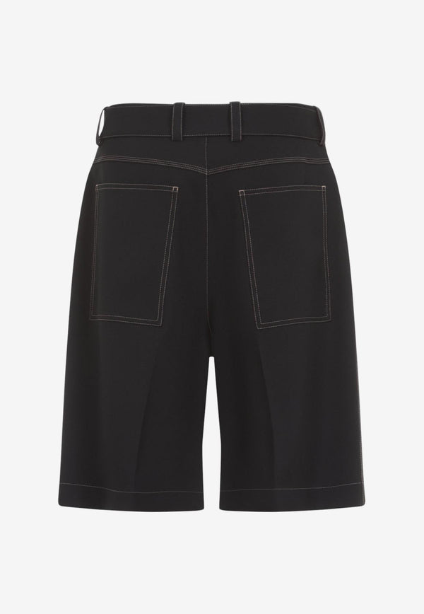 Belted Bermuda Shorts