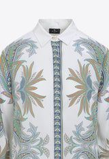 Long-Sleeved Printed Silk Shirt