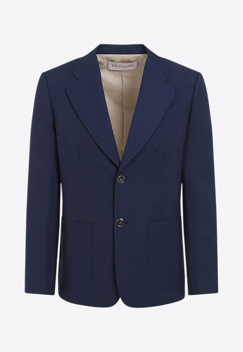 Single-Breasted Wool Blazer