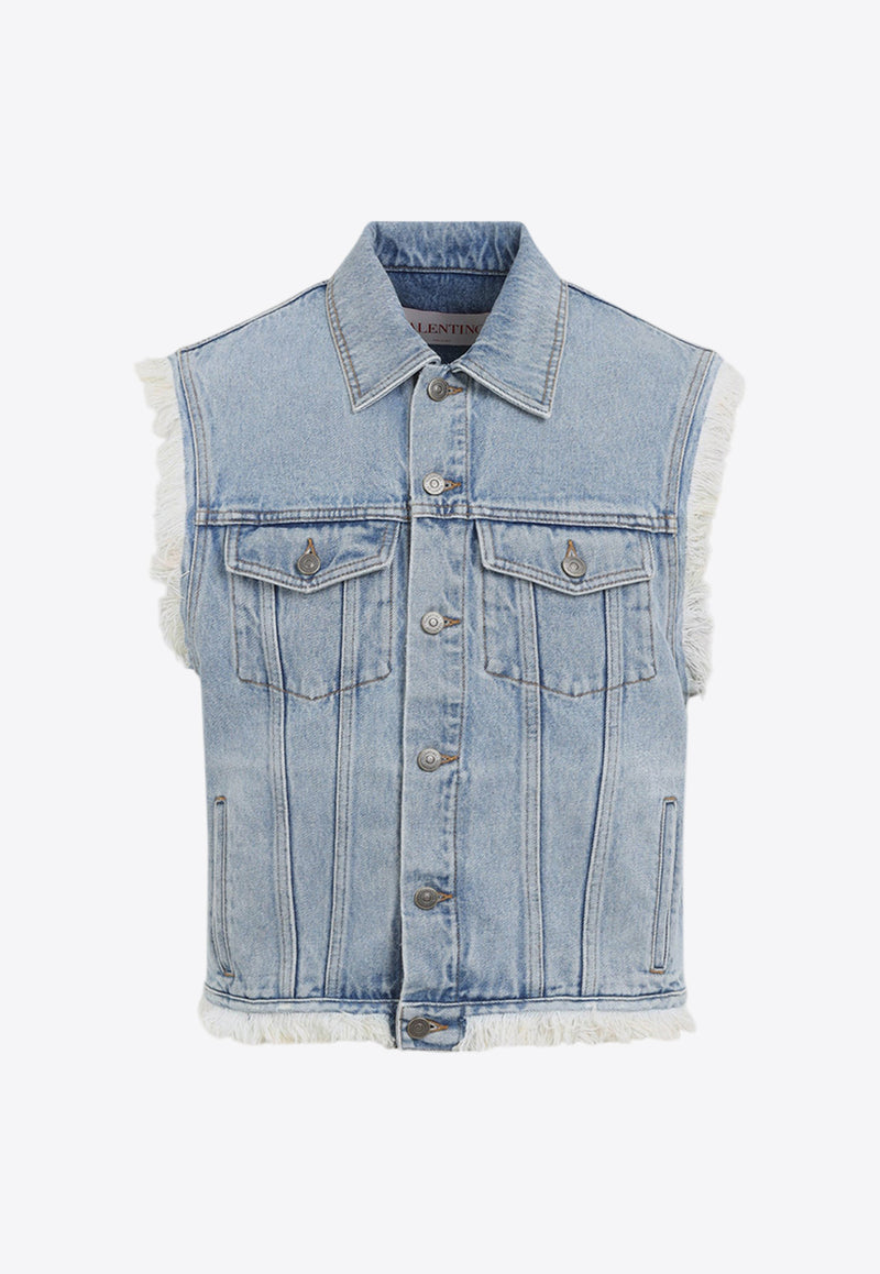 Washed Denim Vest