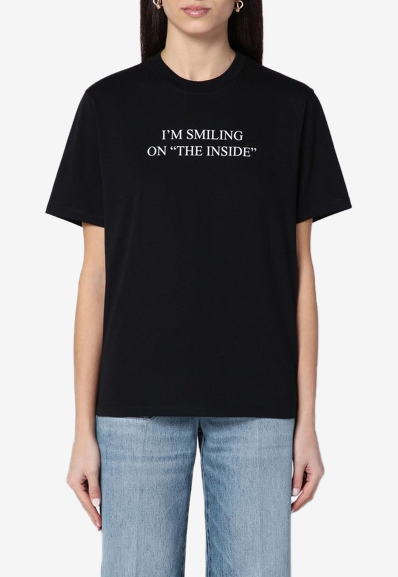 Victoria Beckham I
m Smiling On The Inside T-shirt Black 1323JTS004932ACO/Q_VIBEC-BLK