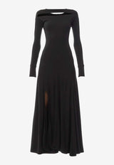 Victoria Beckham Cut-Out Crepe Maxi Dress Black 1324WDR005623ABLACK