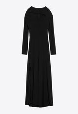 Victoria Beckham Cut-Out Long-Sleeved Maxi Dress Black 1324WDR005623AVI/P_VIBEC-BLK