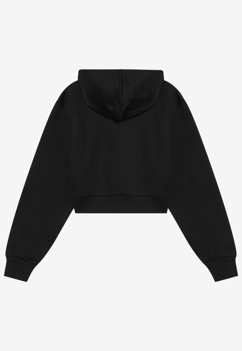 Prada Triangle Logo Cropped Hoodie Black 134710OOO10GS/Q_PRADA-F0002