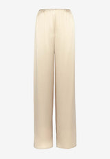 Salvatore Ferragamo Satin Pajama Pants 13C978 P 770257 BEIGE