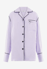 Salvatore Ferragamo Logo Pajama Shirt 13E853 C 775604 LAVANDER Purple