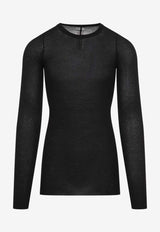 Ribbed Long-Sleeved Top