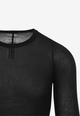 Ribbed Long-Sleeved Top