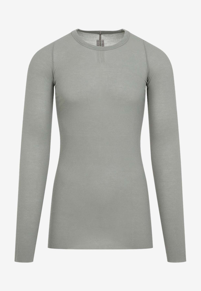 Ribbed Long-Sleeved Top