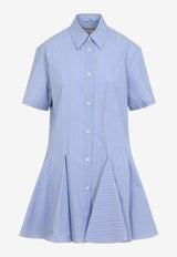 Short-Sleeved Mini Shirt Dress