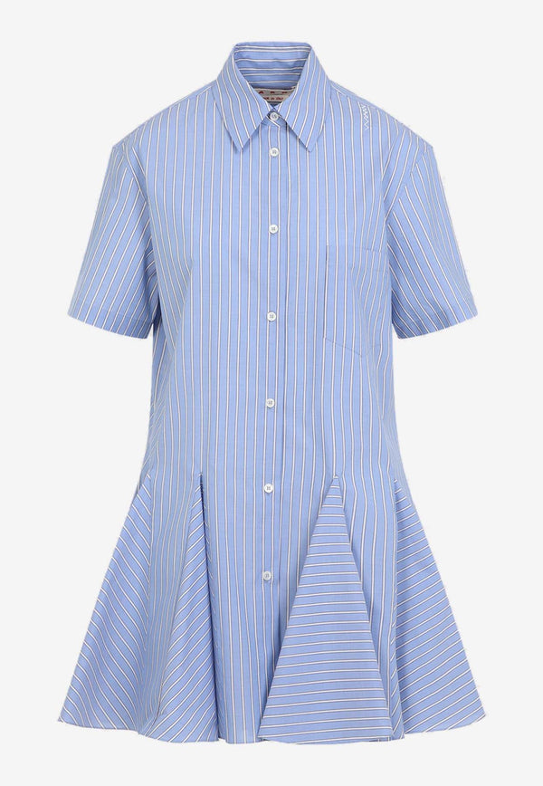 Short-Sleeved Mini Shirt Dress