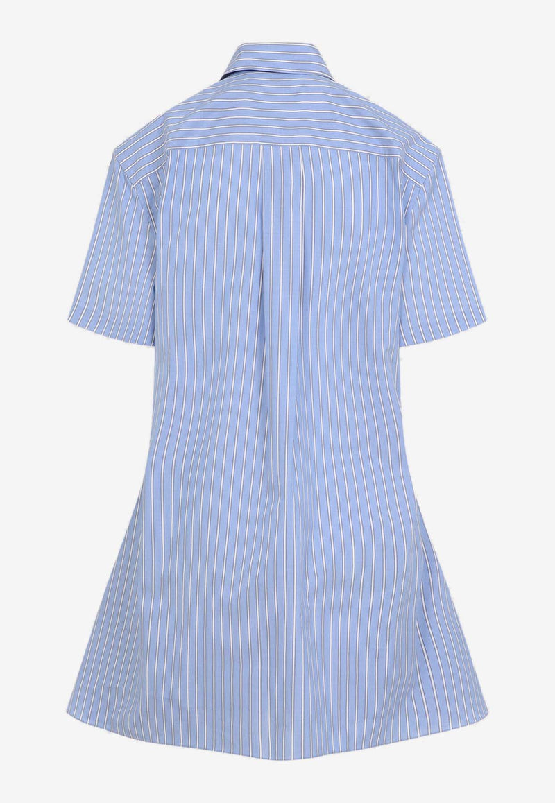 Short-Sleeved Mini Shirt Dress