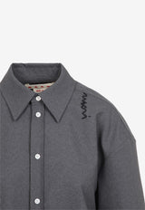 Long-Sleeved Wool Shirt