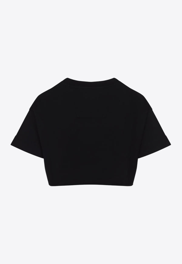 Logo-Print Cropped T-shirt